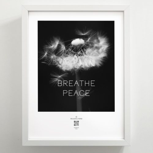 HÖRBAR RELAX | Audio-Poster | PEACEFUL WIND | Breathe peace - Gerahmt